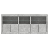 Sideboard mit betongrauen LED-Leuchten 162x37x67 cm