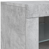 Sideboard mit betongrauen LED-Leuchten 162x37x67 cm