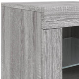 Buffet avec lumières LED sonoma gris 162x37x67 cm