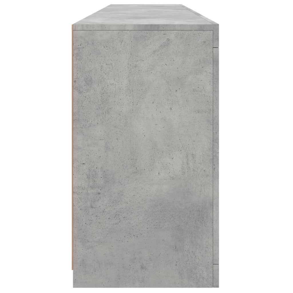 Buffet avec lumières LED gris béton 181,5x37x67 cm