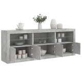 Sideboard with LED lights concrete gray 181.5x37x67 cm