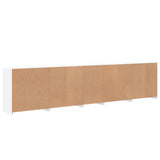 Sideboard with white LED lights 283x37x67 cm