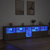 Buffet avec lumières LED sonoma gris 283x37x67 cm