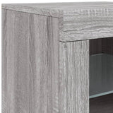 Buffet avec lumières LED sonoma gris 283x37x67 cm