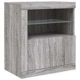 Sideboard mit LED-Leuchten Sonomagrau 162x37x67 cm