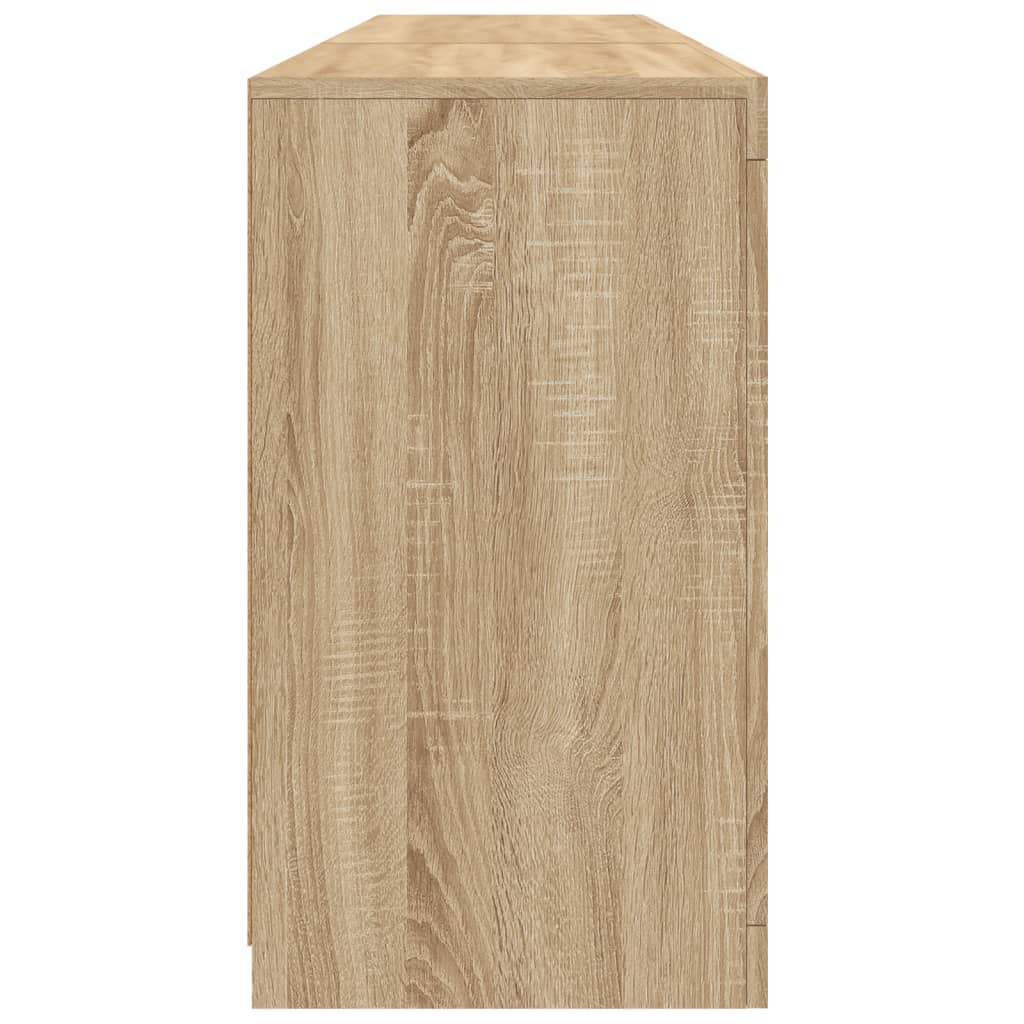 Sideboard with LED lights sonoma oak 181.5x37x67 cm