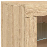 Sideboard with LED lights sonoma oak 181.5x37x67 cm