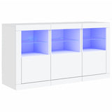 Sideboard mit weißen LED-Leuchten 123x37x67 cm