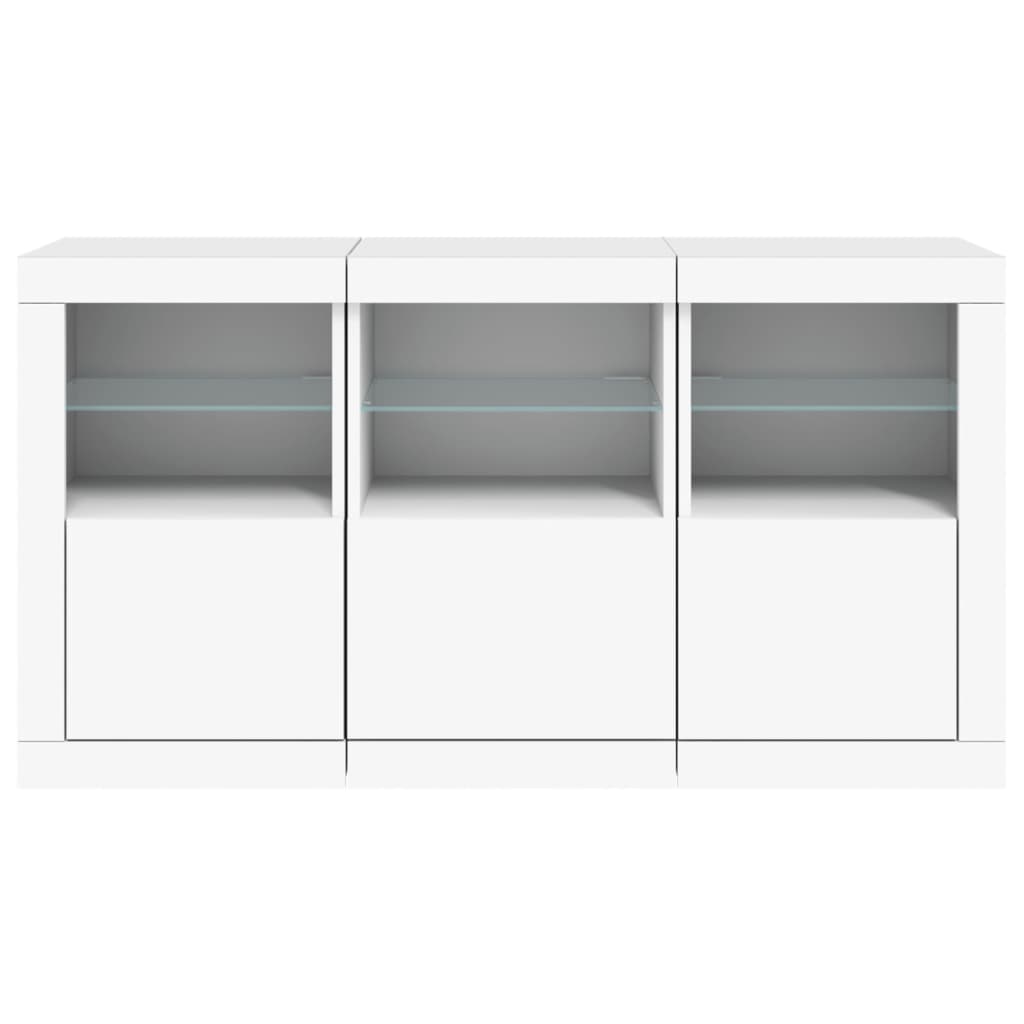 Sideboard mit weißen LED-Leuchten 123x37x67 cm