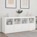 Sideboard mit weißen LED-Leuchten 163x37x67 cm