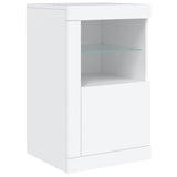 Sideboard with white LED lights 163x37x67 cm