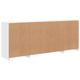 Sideboard with white LED lights 163x37x67 cm