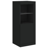 Sideboards with LED lights 3 pcs black engineered wood