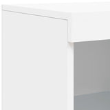 Sideboards mit LED-Beleuchtung, 3 Stück, weißes Holzwerkstoff