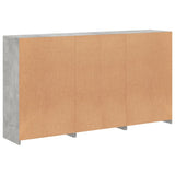 Sideboard mit betongrauen LED-Leuchten 181,5x37x100 cm