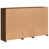 Sideboard mit LED-Leuchten, braune Eiche, 162 x 37 x 100 cm