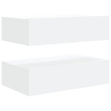 Meubles TV avec éclairage LED 2 pcs blanc 60x35x15,5 cm