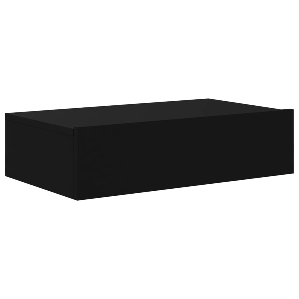 Meuble TV avec éclairage LED noir 60x35x15,5 cm