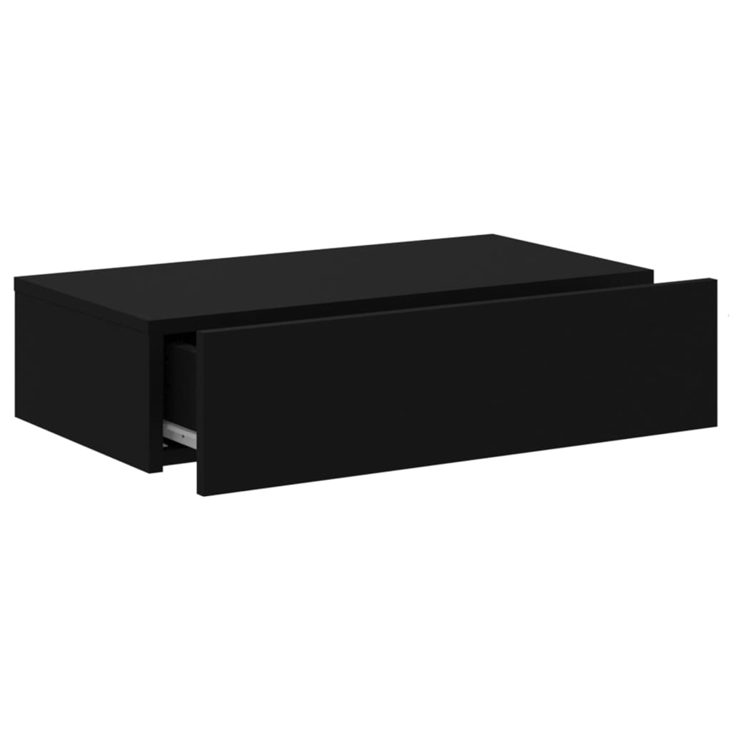 Meuble TV avec éclairage LED noir 60x35x15,5 cm