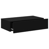 Meuble TV avec éclairage LED noir 60x35x15,5 cm