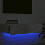 Meuble TV avec éclairage LED gris béton 60x35x15,5 cm