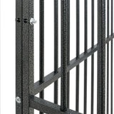 Dog park 16 panels black galvanized steel