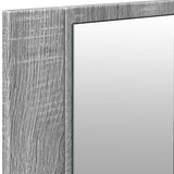 Armoire à miroir à LED de bain gris sonoma 100x12x45 cm