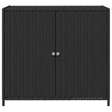 Armoire de rangement de jardin noir 83x45x76 cm résine tressée