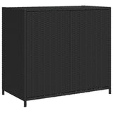 Armoire de rangement de jardin noir 83x45x76 cm résine tressée