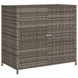 Grauer Gartenschrank 83x45x76 cm aus geflochtenem Harz