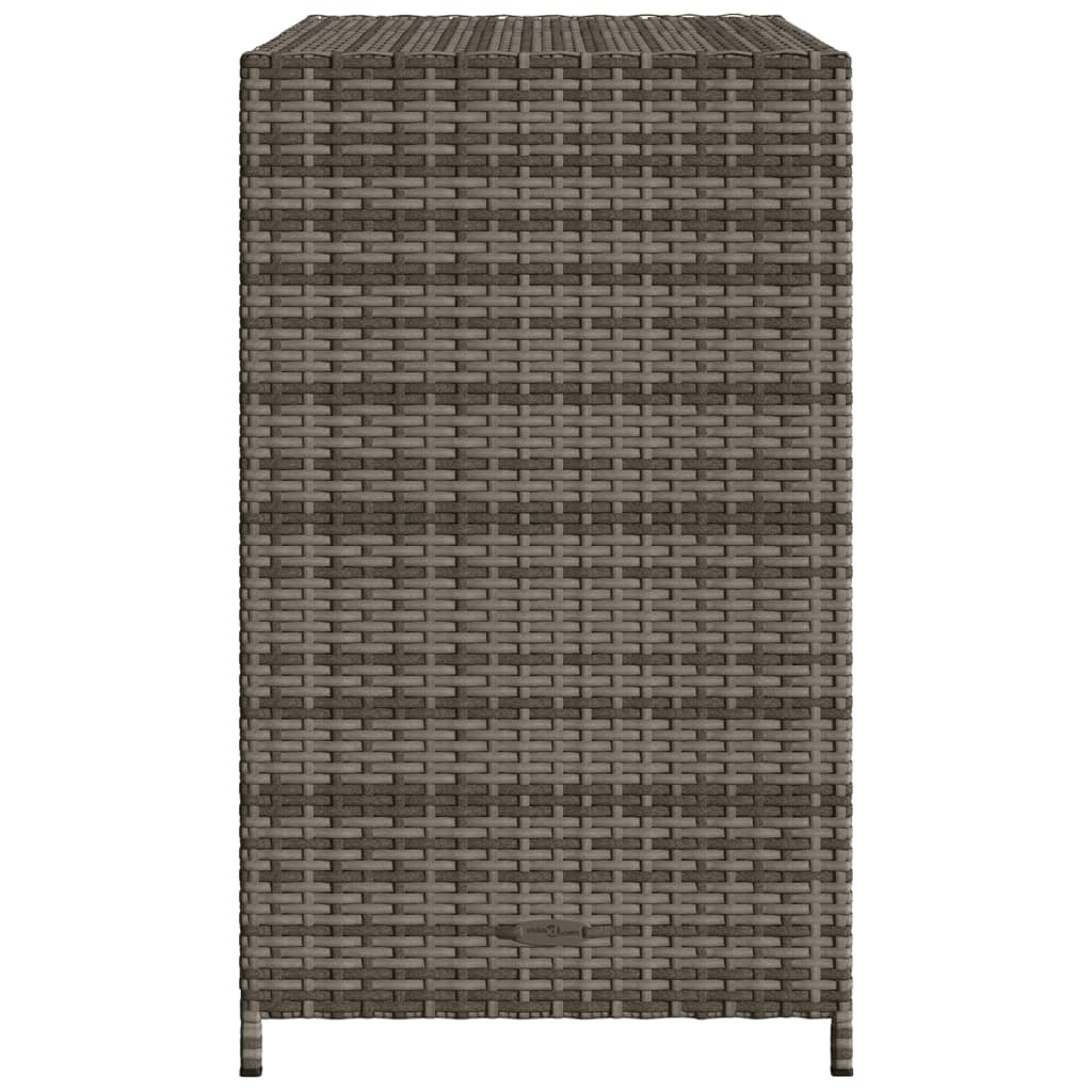 Grauer Gartenschrank 83x45x76 cm aus geflochtenem Harz