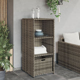 Armoire de rangement de jardin gris 50x55x115 cm résine tressée