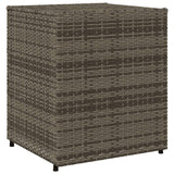 Grauer Gartenschrank 55x59x69 cm aus geflochtenem Harz