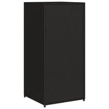 Armoire de rangement de jardin noir 55x55x111 cm résine tressée