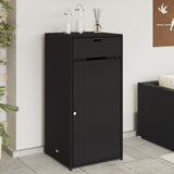 Armoire de rangement de jardin noir 55x55x111 cm résine tressée