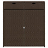 Brauner Gartenschrank 105x55x113 cm aus Kunstharzgeflecht