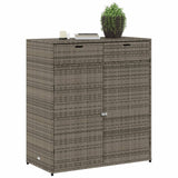 Armoire de rangement de jardin gris 105x55x113cm résine tressée