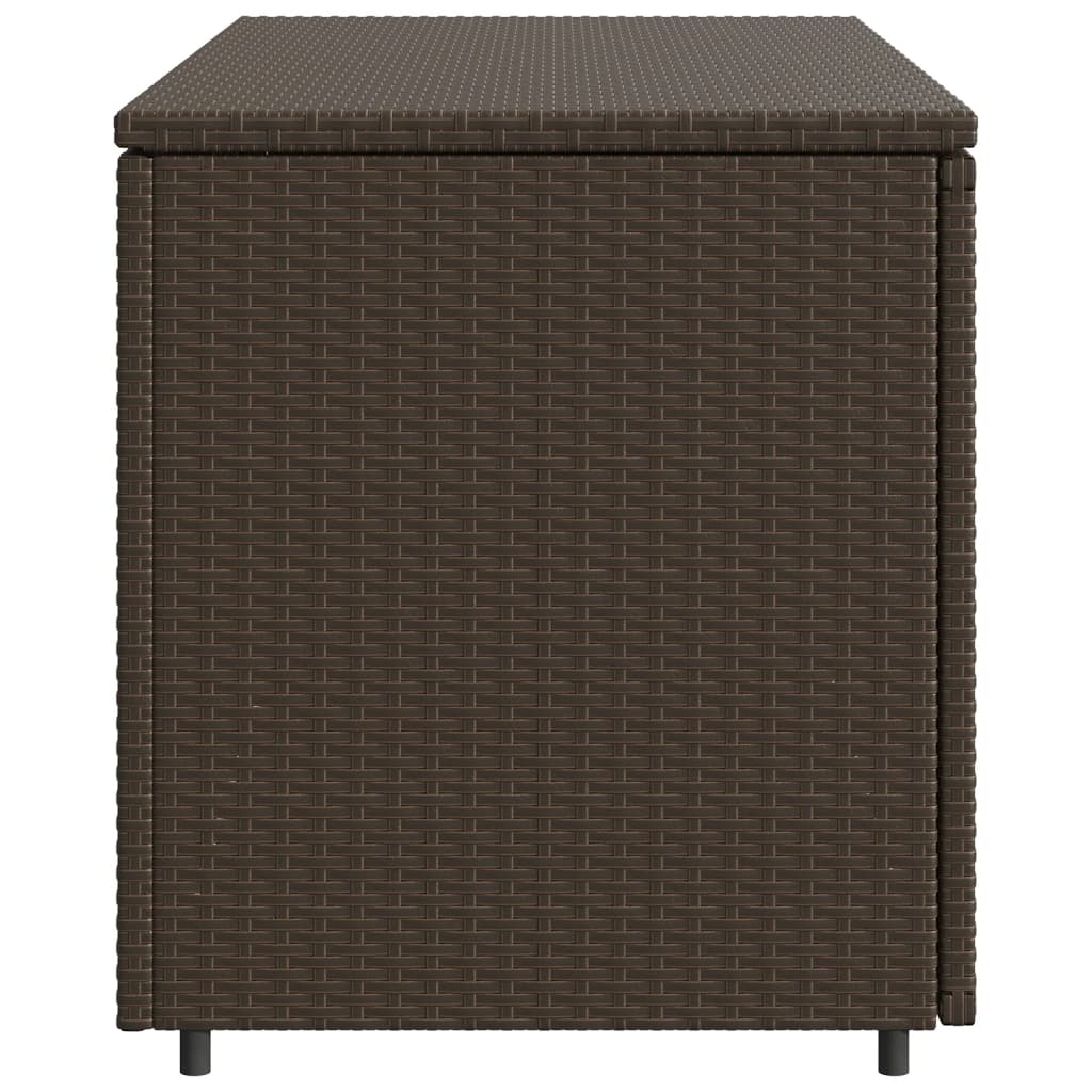 Brown garden storage cabinet 110x55x60.5cm woven resin