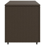 Brown garden storage cabinet 110x55x60.5cm woven resin