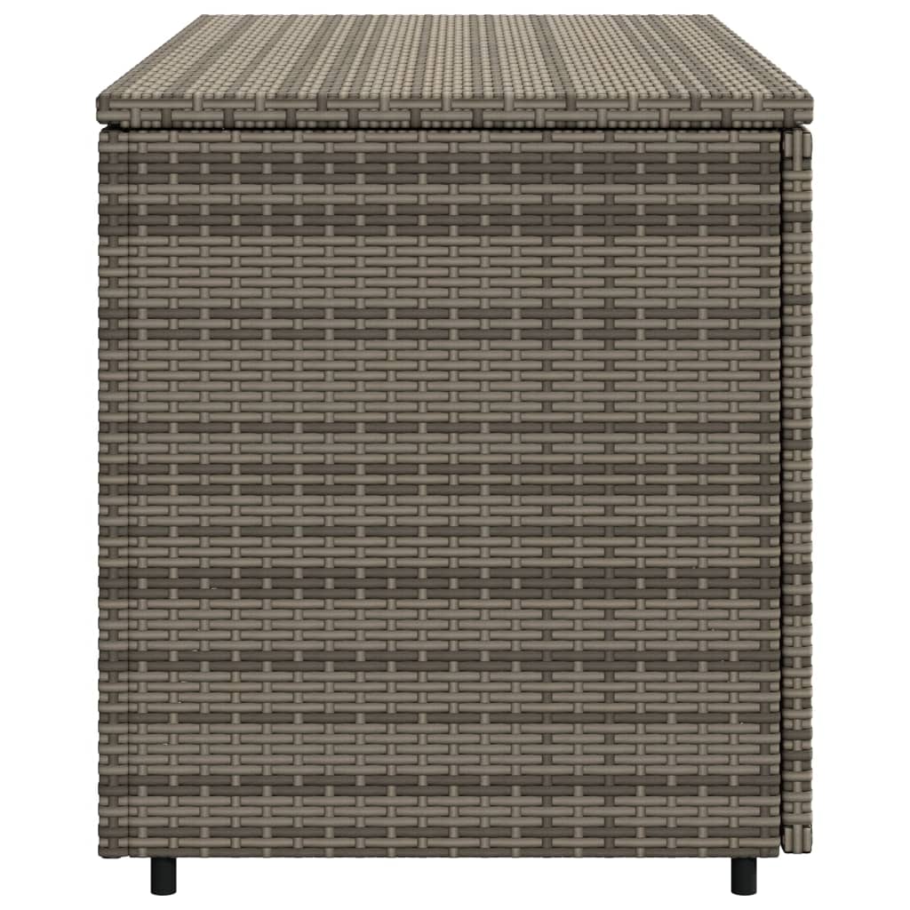 Grauer Gartenschrank 110x55x60,5 cm aus Kunstharzgeflecht