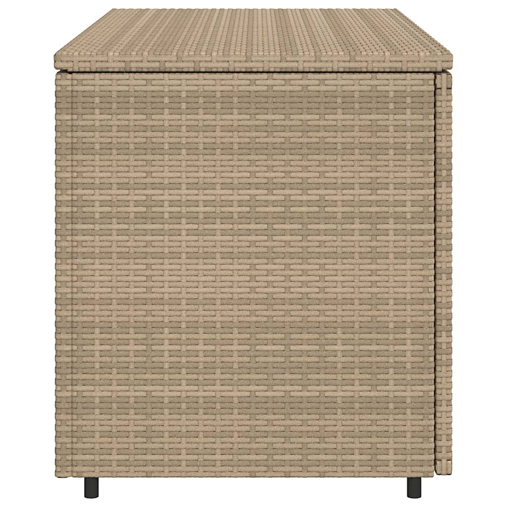 Armoire de rangement jardin beige 110x55x60,5 cm résine tressée