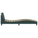 Cadre de lit sans matelas vert foncé 90x200 cm velours