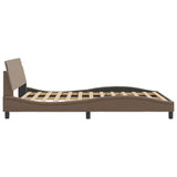 Cadre de lit sans matelas cappuccino 140x190 cm similicuir