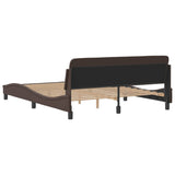 Cadre de lit sans matelas marron 160x200 cm similicuir