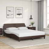 Cadre de lit sans matelas marron 160x200 cm similicuir