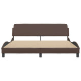 Cadre de lit sans matelas marron 180x200 cm similicuir