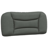 Coussin de tête de lit gris foncé 90 cm tissu