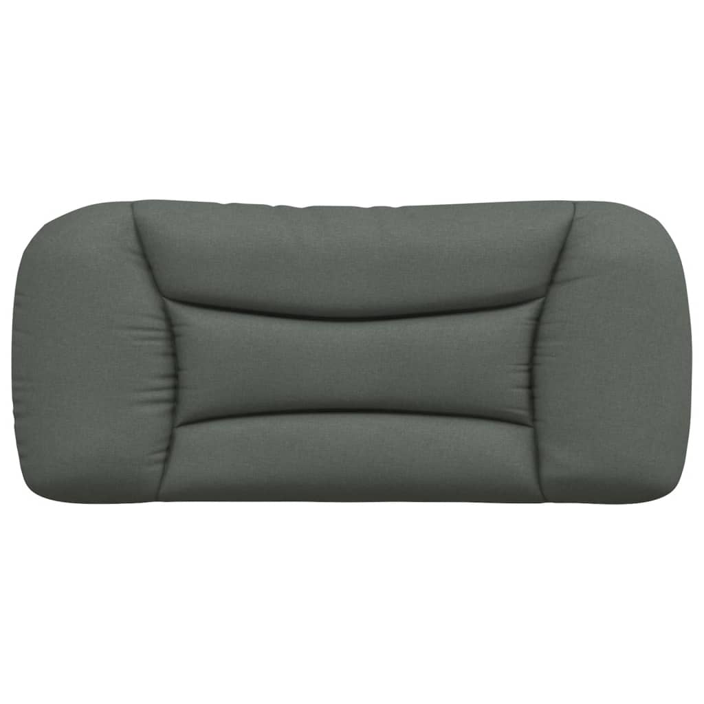 Coussin de tête de lit gris foncé 90 cm tissu