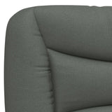 Coussin de tête de lit gris foncé 90 cm tissu