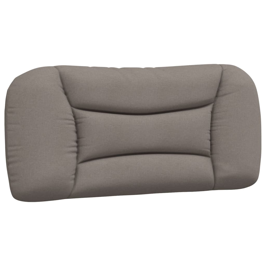 Coussin de tête de lit taupe 90 cm tissu